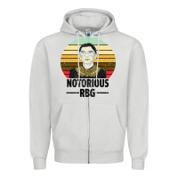 Dove Grey Notorious RBG Zipper Hoodie - Bettercallsaul