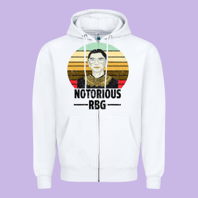 Notorious Rbg Zipper Hoodie Designed By Bettercallsaul