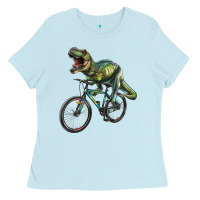 T Rex Dinosaur Riding Dinosaur Ladies Tee | Teevron
