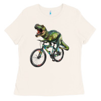 Bone t rex dinosaur riding dinosaur Ladies Tee - RanaPortraitStore