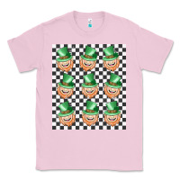 Bubblegum Pink boujee checker board leprechaun Classic Tee - MaliasSmallBusiness