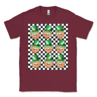 Burgundy boujee checker board leprechaun Classic Tee - MaliasSmallBusiness