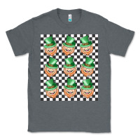 Charcoal Heather boujee checker board leprechaun Classic Tee - MaliasSmallBusiness