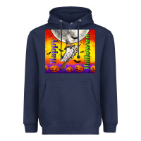Navy happy halloween Heavyweight Hoodie - TumblerDesignByShophia