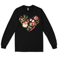 Black christmas heart Long Sleeve Tee - MaliasSmallBusiness