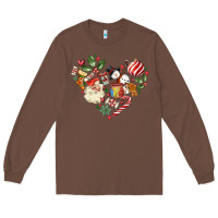Chestnut christmas heart Long Sleeve Tee - MaliasSmallBusiness