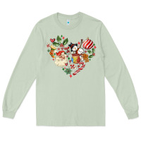 Matcha christmas heart Long Sleeve Tee - MaliasSmallBusiness