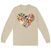 Mushroom christmas heart Long Sleeve Tee - MaliasSmallBusiness