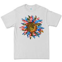 Dove Grey sunflower front Premium Tee - AdoDesignShop