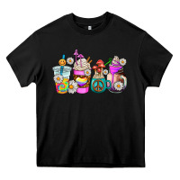 Black hippie coffee cups Heavy Core Tee - AdoDesignShop