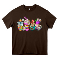 Chocolate Brown hippie coffee cups Heavy Core Tee - AdoDesignShop