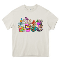 Cream hippie coffee cups Heavy Core Tee - AdoDesignShop
