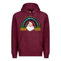 Burgundy santa rainbow Premium Hoodie - JahusDesignShop