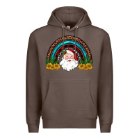 Coffee santa rainbow Premium Hoodie - JahusDesignShop