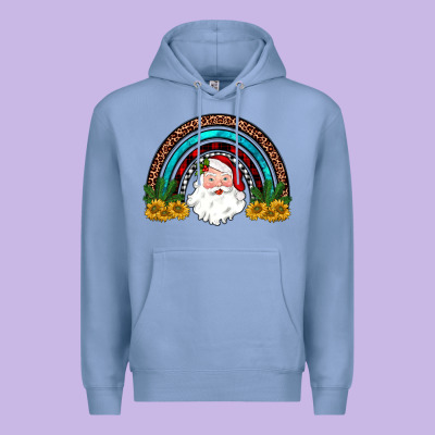 Santa Rainbow Premium Hoodie Designed By Jahusdesignshop