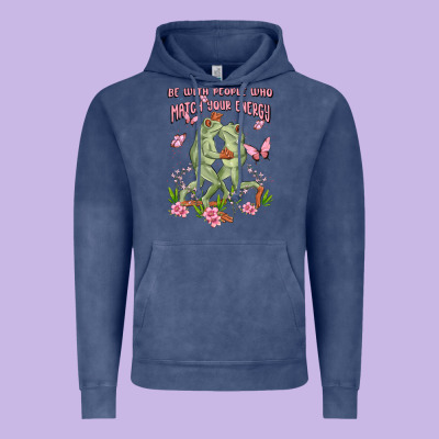 Be With People Who Match Your Energy Vintage Hoodie Designed By Maliassmallbusiness