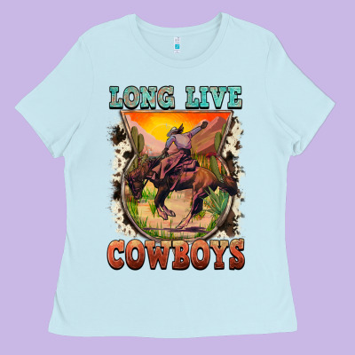 Long Live Cowboys Ladies Tee Designed By Fadigitalartstudio