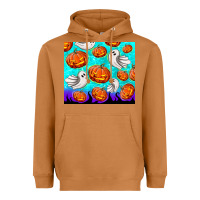Meerkat halloween pumpkins with ghosts Heavyweight Hoodie - TumblerDesignByShophia