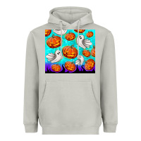 Moon Dust halloween pumpkins with ghosts Heavyweight Hoodie - TumblerDesignByShophia