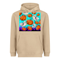 Mushroom halloween pumpkins with ghosts Heavyweight Hoodie - TumblerDesignByShophia