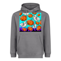 Storm halloween pumpkins with ghosts Heavyweight Hoodie - TumblerDesignByShophia
