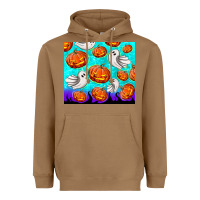 Toasted Coconut halloween pumpkins with ghosts Heavyweight Hoodie - TumblerDesignByShophia