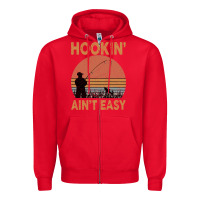 Red Hookin Ain t Easy Fishing Zipper Hoodie - Bettercallsaul