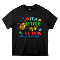 Black this little light of mine autism awareness Heavy Core Tee - JahusDesignShop