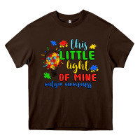 Chocolate Brown this little light of mine autism awareness Heavy Core Tee - JahusDesignShop