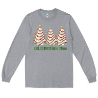 Heather Grey oh christmas tree cake Long Sleeve Tee - MaliasSmallBusiness