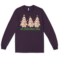 Plum oh christmas tree cake Long Sleeve Tee - MaliasSmallBusiness