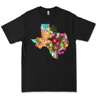 Black christmas texas map Premium Tee - AdoDesignShop