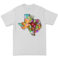Dove Grey christmas texas map Premium Tee - AdoDesignShop