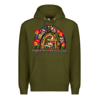 Army Green cinco de mayo rainbow Premium Hoodie - CowGirlArtShop
