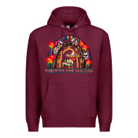 Burgundy cinco de mayo rainbow Premium Hoodie - CowGirlArtShop