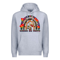 Heather Grey cinco de mayo rainbow Premium Hoodie - CowGirlArtShop