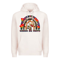 Pale Pink cinco de mayo rainbow Premium Hoodie - CowGirlArtShop