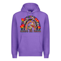 Purple cinco de mayo rainbow Premium Hoodie - CowGirlArtShop