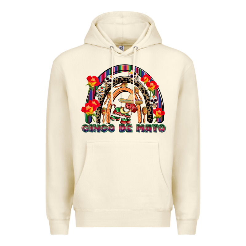 Cinco De Mayo Rainbow Premium Hoodie by CowGirlArtShop | Teevron