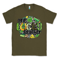 Army Green one lucky teacher Classic Tee - MaliasSmallBusiness