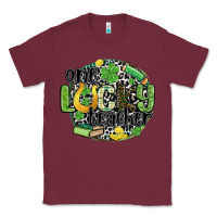Burgundy one lucky teacher Classic Tee - MaliasSmallBusiness