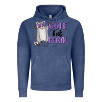 Vintage Denim cute but feral Vintage Hoodie - MaliasSmallBusiness