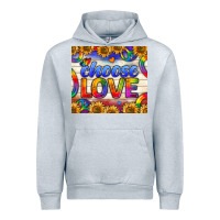 Heather Grey Western Choose Love Tumbler Urban Hoodie - BundleAndBundleShop