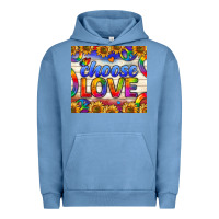 Pigment Pebble Blue Western Choose Love Tumbler Urban Hoodie - BundleAndBundleShop