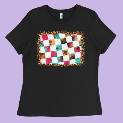 Race Background With Leopard Frame Ladies Tee Designed By Hra Design Shop
