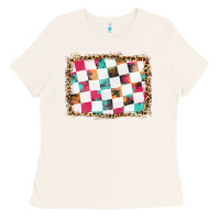 Bone race background with leopard frame Ladies Tee - HRA Design Shop