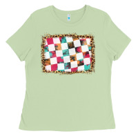 Matcha race background with leopard frame Ladies Tee - HRA Design Shop