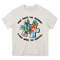 Cream what makes you different is what makes you beautif Heavy Core Tee - JahusDesignShop