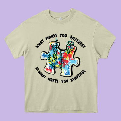 What Makes You Different Is What Makes You Beautif Heavy Core Tee Designed By Jahusdesignshop