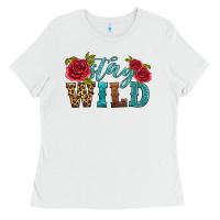 White stay wild Ladies Tee - HRA Design Shop